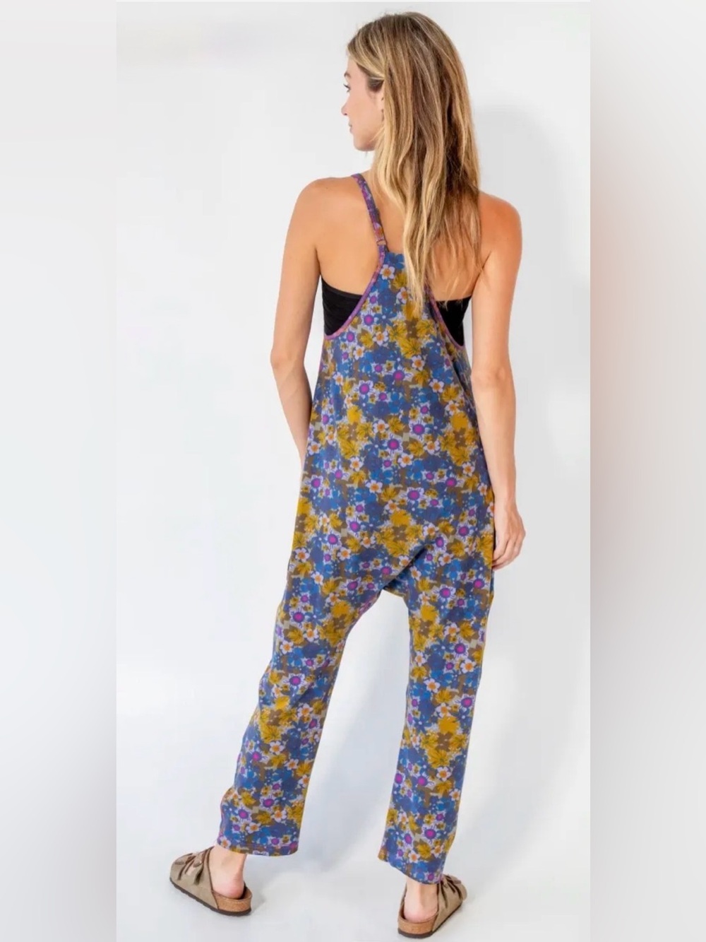 Natural Life Lucy Jumpsuit - Dusty Blue Floral - Picture 2 of 10